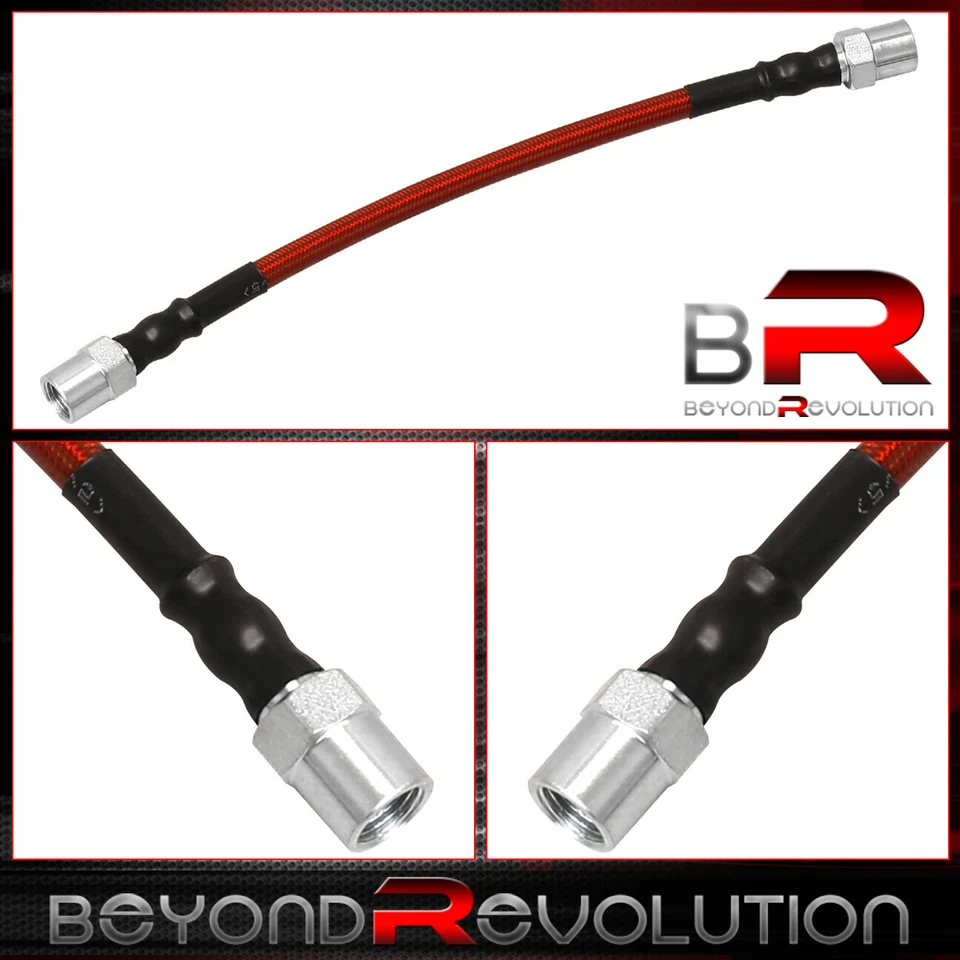 Para 1992-1999 E36 Serie 3 M3 Rojo Acero Inoxidable Trenzado Mangueras Líneas de Freno Cables Foto 3 de 4