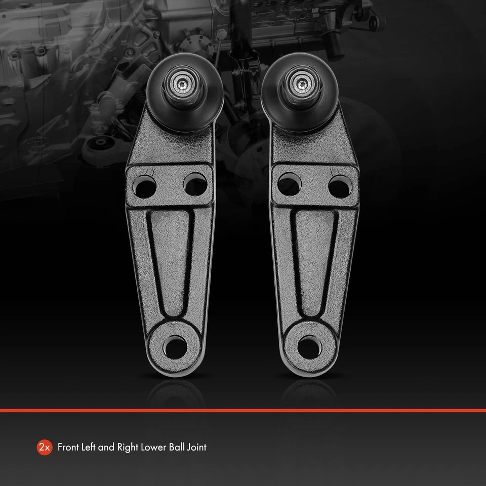 2x rótulas inferiores delanteras con herrajes de montaje para Volvo 240 242 244 245 262 264 Foto 3 de 4