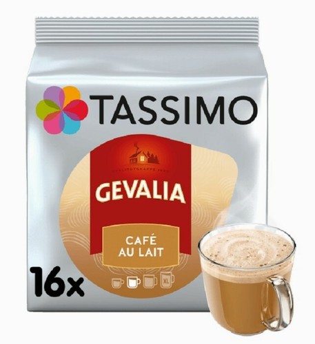 1 x Packung Tassimo Gevalia Cafe Con Leche Café au lait T Discs Schoten -  16 Getränke | eBay