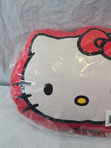 Hello Kitty Kids Size Travel Throw Plush Pillow Red White Sanrio Decor - Picture 3 of 6