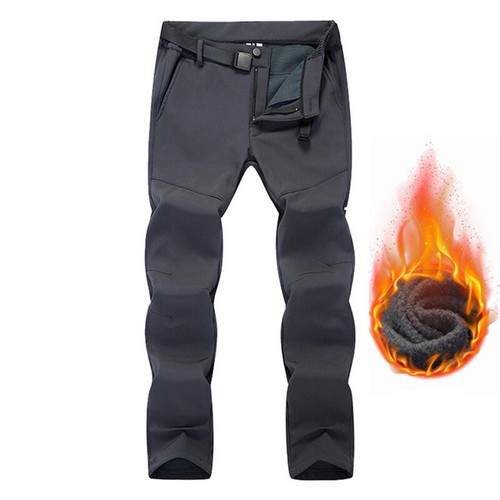 Pantalones cálidos impermeables para hombre pesca a prueba de viento deportes al aire libre senderismo - Imagen 4 de 9