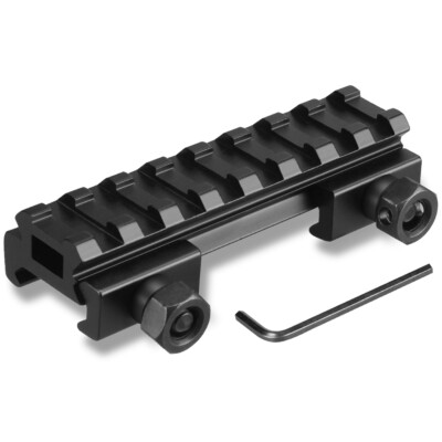 Zielfernrohr Low Profile Riser Base Mount See-Through für 20mm Picatinny Rail