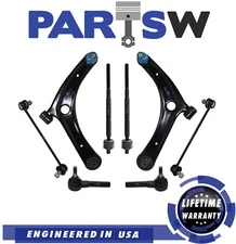 8Pc Front Lower Control Arms Tie Rod End Sway Bar for Caliber Compass Patriot
