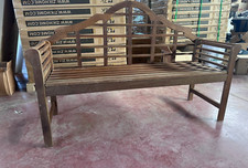 PANCHINA DA GIARDINO ESTERNO 3 POSTI  CON BRACCIOLI PANCA IN LEGNO cm 152x50x103