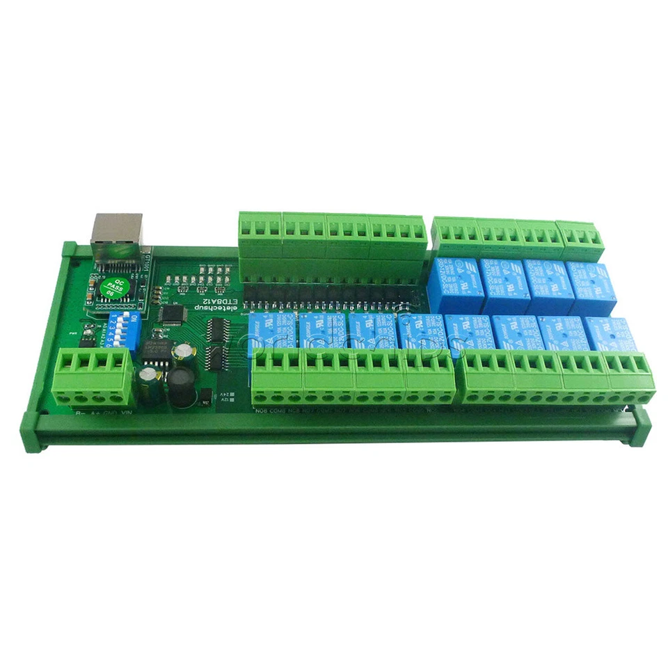 12 DIO Ethernet/RS485 Relay Module Modbus RTU TCP/IP Network PLC Expansion Board - Image 3 of 4