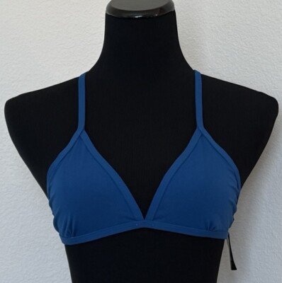 Jolyn Bikini Top Triangle Large Deep Sea Blue New with tags