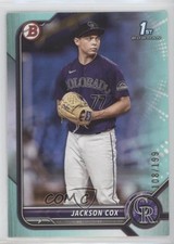 2022 Bowman Draft Aqua 108/199 Jackson Cox #BD-174 15g5