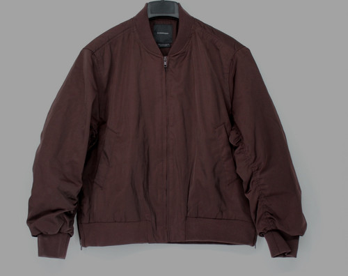 STRADIVARIUS BROWN SHORT JACKET w/ SIDE ZIPPERS RIBBED NECK/CUFF/HEM SIZE 6 NWT