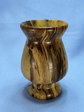 Hand Turned / Hand Crafted Wooden Vase Marbled Grained Spalted Wood  4  C Core