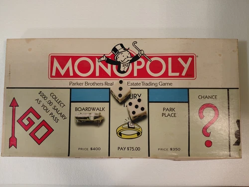 Vintage 1970s Monopoly Board Game Parker Brothers Complete w/ Tray Houses Hotels