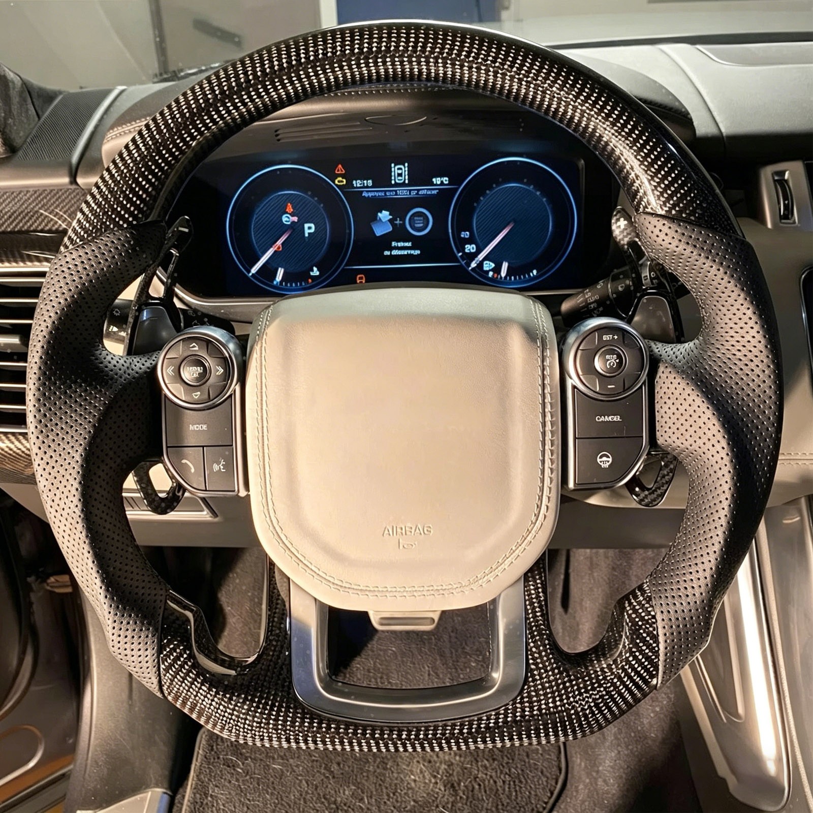 Carbon Fiber Steering Wheel with Heated For Land Rover Range Rover Sport SVR