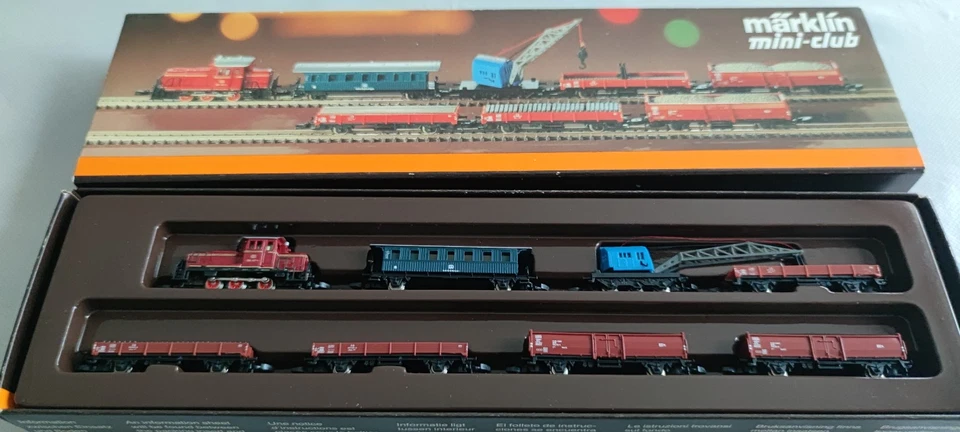 *Märklin Mini Club Spur Z *8103*Zug Set mit Diesellok*Schienenbauzug*(OVP)(Ki.7)