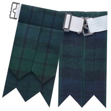 Scottish Kilt Flashes for Men Traditional Kilt Hose Socks Flash Tartan & Plain