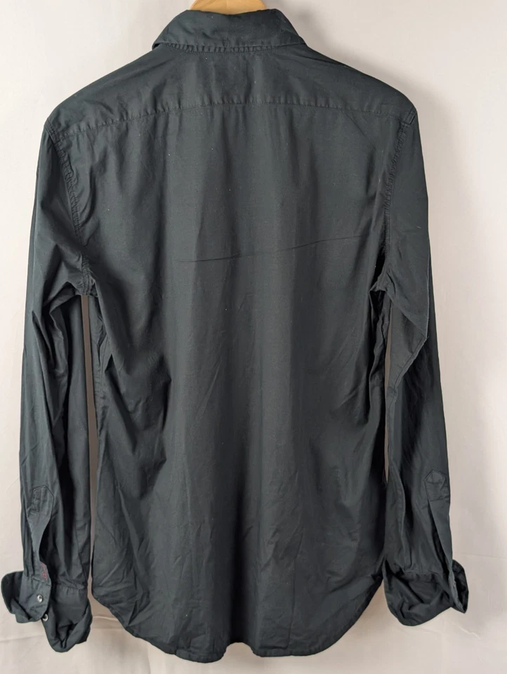 Replay Men's Black Long Sleeve Button-Up Shirt Size L 100% Cotton - Image 2 of 4