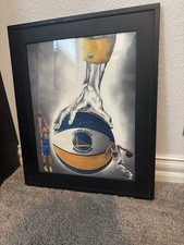Golden State Warriors Stephen Curry Framed Artwork Wall Art NBA Poster 16x20
