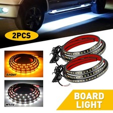 Whiteamber 60 Running Board Led Light Side Step Strip Bar Turn Signal Truck Ea