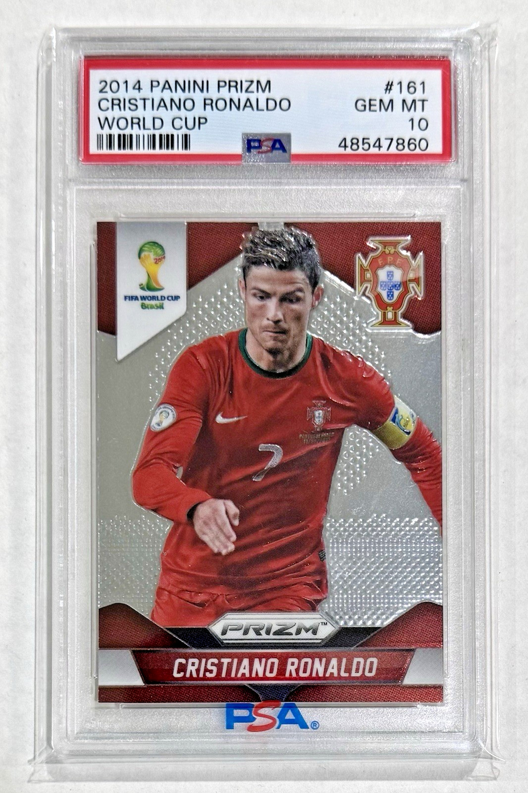 2014 FIFA World Cup Prizm 161 CRISTIANO RONALDO PSA 10 GEM MINT 💎 Portugal 🇵🇹