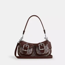 NEW Ashton Bag In Signature Jacquard Oak/Maple CBJ00 handbag Outlet