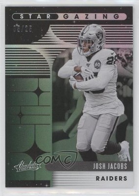 2020 Panini Absolute Star Gazing Spectrum Green 5/25 Josh Jacobs #SG-JJ 9o3