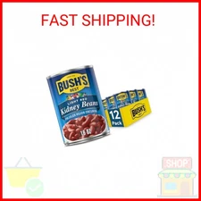 BUSH'S BEST 16 oz Light Red Kidney Beans, Canned Beans, Kidney Beans Canned, Sou