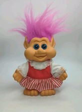 Vintage Troll Doll ITB 1991 Purple Hair Blue Eyes Pointy Ears