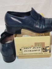 Vintage Florsheim Loafer 89070 Vegas Blue Size 9.5 D With Box