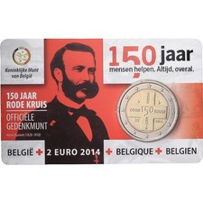 [#1509318] Belgium, 2 Euro, 150 ans de la Croix Rouge, Coin card, 2014, Bi-Metal