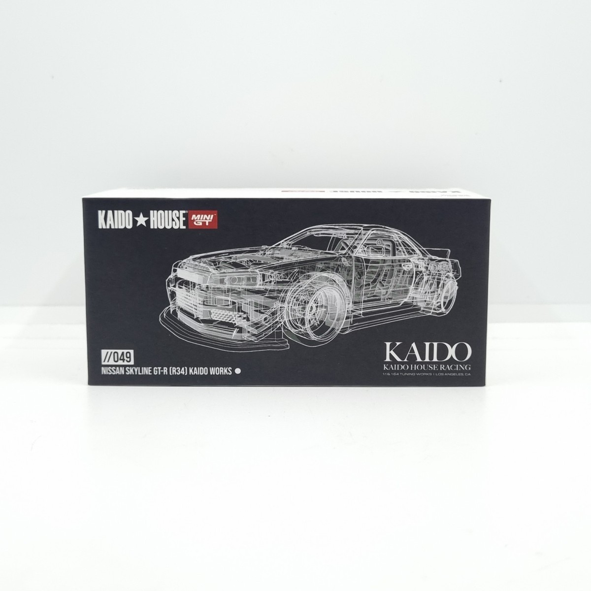 Mini GT Kaido House Nissan Skyline GT-T R34 Kaido Works V2 White