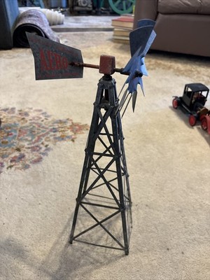 Vintage AEROmotor  Windmill Salesman Sample Galvanized Steel 17'' Mueller Co.