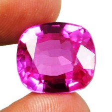 Certified 14.80 Ct Natural Mogok Pink Tourmaline Cushion Cut Loose Gemstone