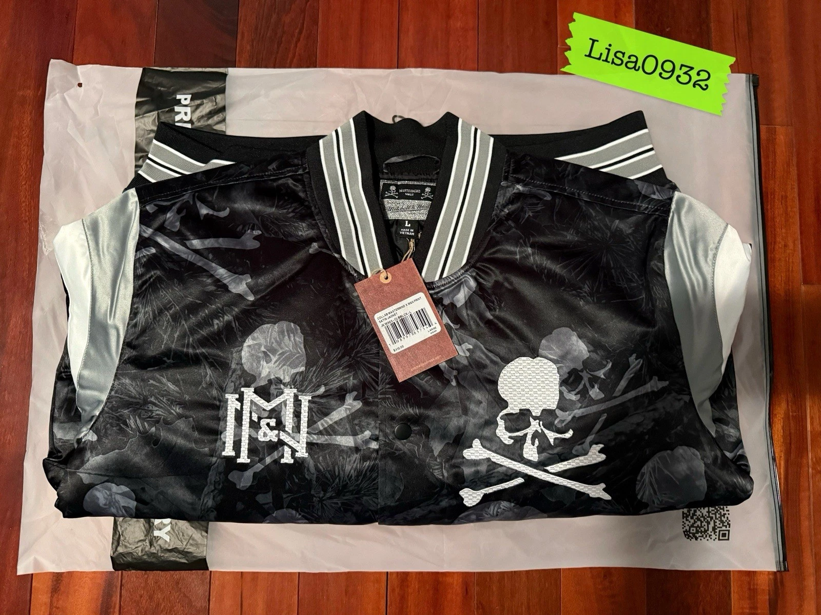 🔥100% Mitchell & Ness x Mastermind World Satin Varsity Jacket Size Large (L)🔥 image 17
