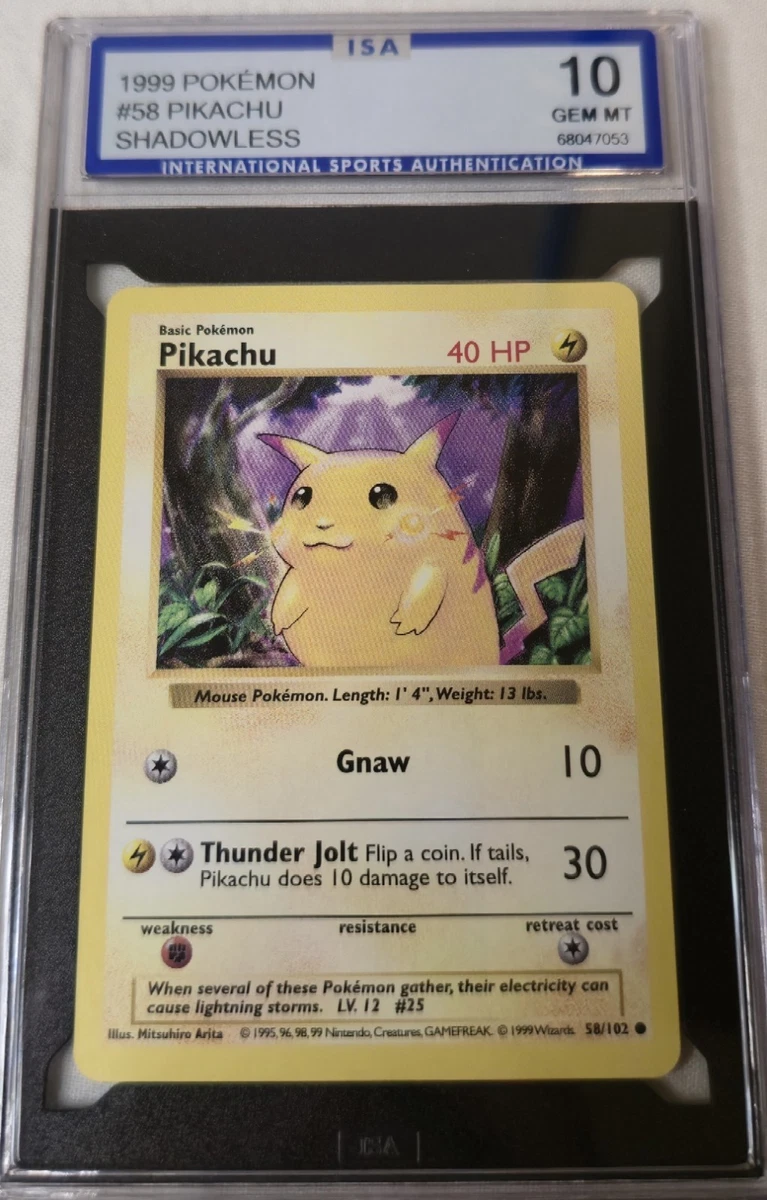 Pokémon TCG Base Set Pikachu Grade 10 Individual Collectible Card