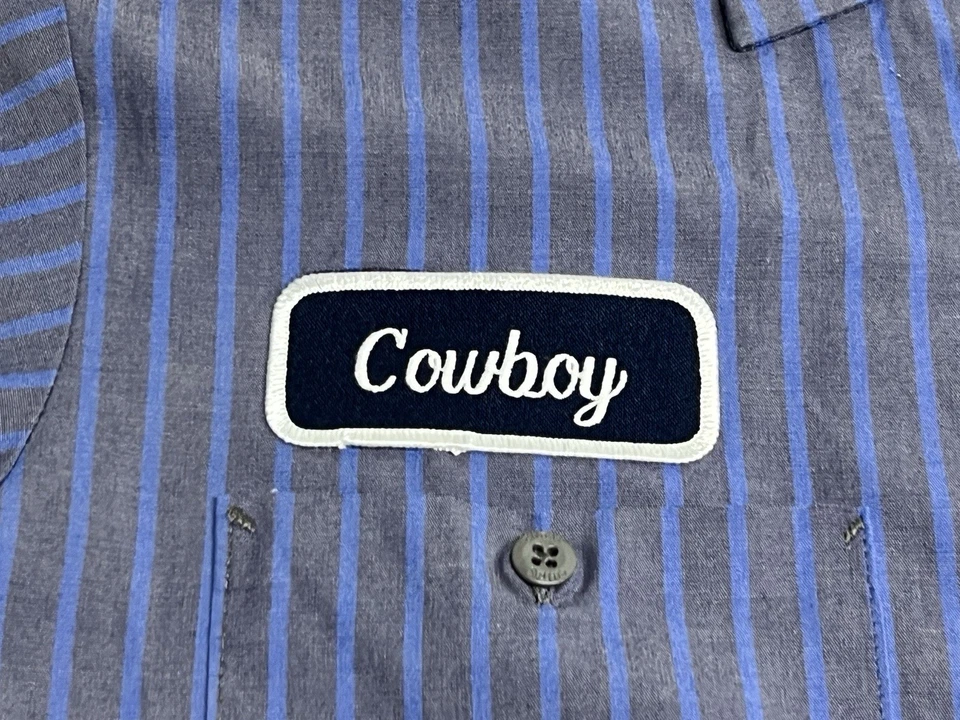 复古 Amoco 加油站机械工作衬衫儿童摇滚牛仔 Cintas 男式 XL 码 — 第 4/4 张图片