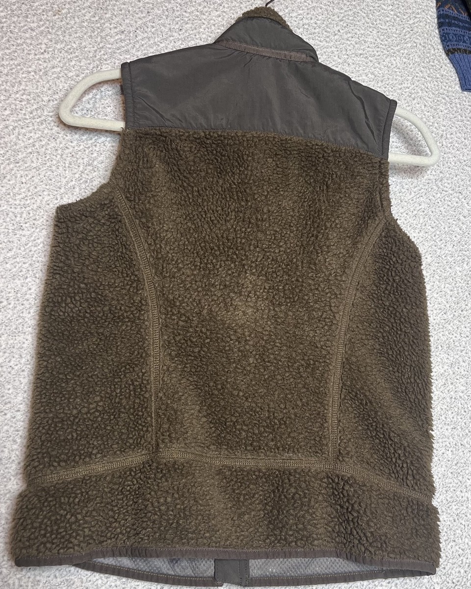 Patagonia Retro-X Classic Deep Pile Fleece Vest Olive Green Bwn