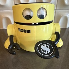 Vintage Radio Shack ROBIE THE ROBOT Robotic Banker Coin Bank For Parts or Repair