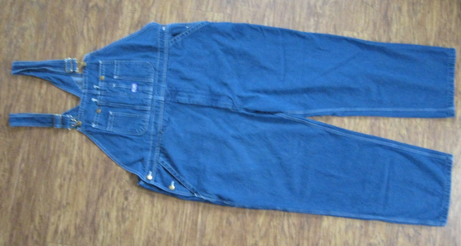 Big Smith workwear blue denim jean chore farm carpenter bib overalls MEN 49x30