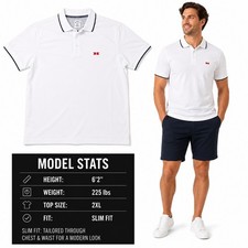 Brooks Brothers Mens White Supima Cotton Slim Fit Polo Shirt XXL NEW