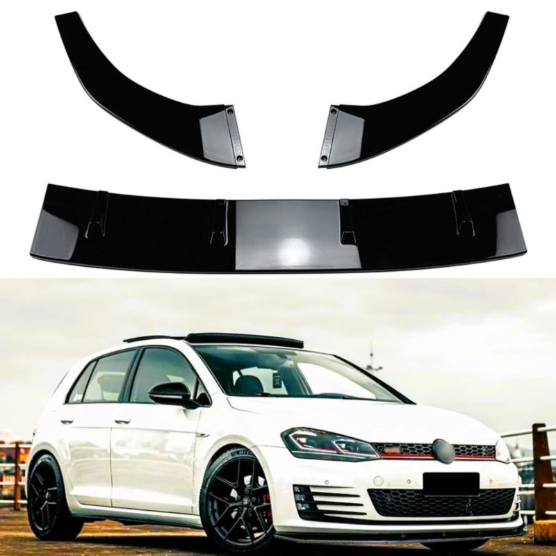 For VW Golf MK7 MK7.5 R GTD GTI TSI TDI 2013-2016 Front Splitter Spoiler Lip - Image 2