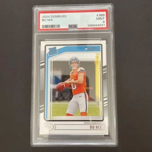 2024 Panini Donruss - Rated Rookie Bo Nix #369 (RC) PSA 9
