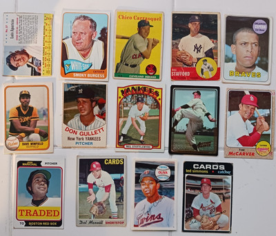 Lot of 27 Topps Lot Different Years Murcer Gibson Fleer Post Marichal Oliva