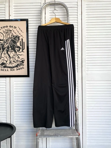 Adidas Balenciaga Style Pantaloni da pista neri a righe Hype Uomo Taglia XS S