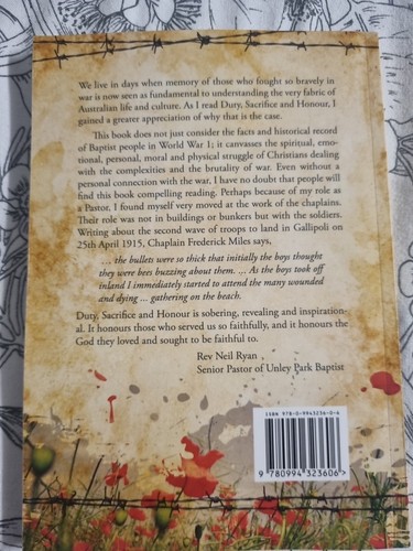 Badger - Duty Sacrifice and Honour: South Australian Baptists and World War I - Picture 2 of 15