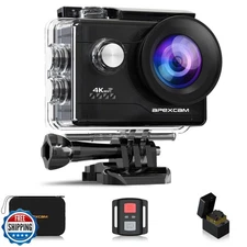 Apexcam Action Camera 4K Sports Cameras 20MP 40M 170°Wide-Angle WiFi Waterpro