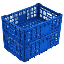 All-Purpose 52L Heavy-Duty Collapsible Milk Crate Reinforced Walls