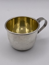 Precious Sterling Silver Baby Cup w/Gold Wash and No Monogram