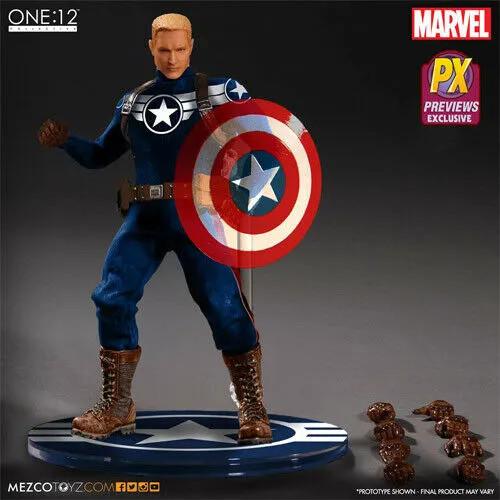 Captain America Commander Rogers One: 12 Collective Mezco PX Exclusive Figure - Picture 1 of 8