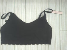 Victoria's Secret Black Bralette Size Small Lace Back Basic Not padded, No wires