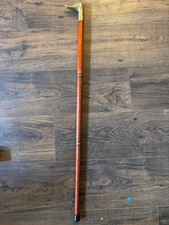 Vintage Brass Duck Head Handled Wooden 3-Piece Walking Cane