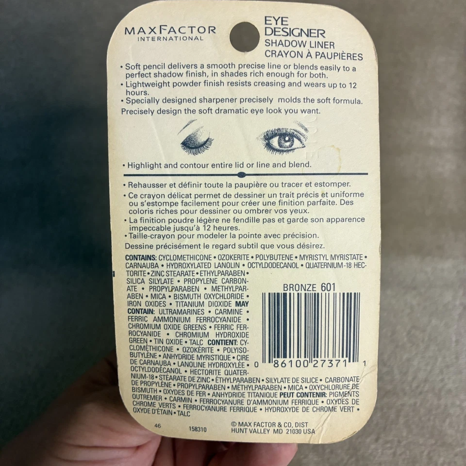 Max Factor International EYE DESIGNER SHADOW LINER *BRONE* 601 Sharpener - Image 4 of 4