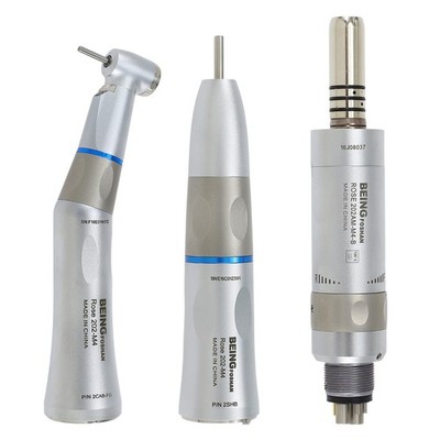 BEING Dental Fiber Optic Contra Angle 1.6mm Straight Handpiece Air Motor 6 Holes